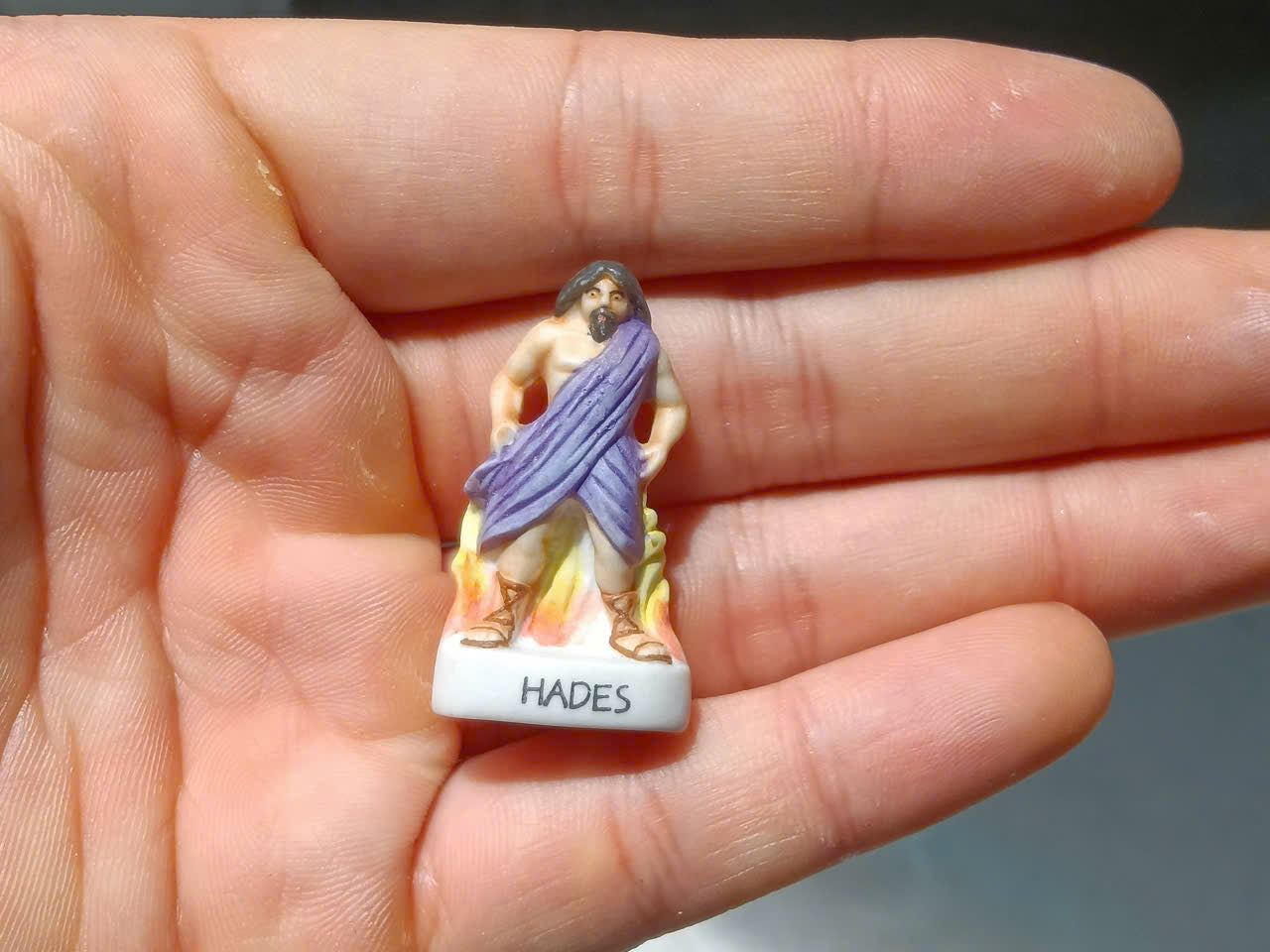 French Porcelain Fèves Vintage Greek Mythology Gods Figurines – Miniature Ceramic Zeus Poseidon Athena Hades Charms