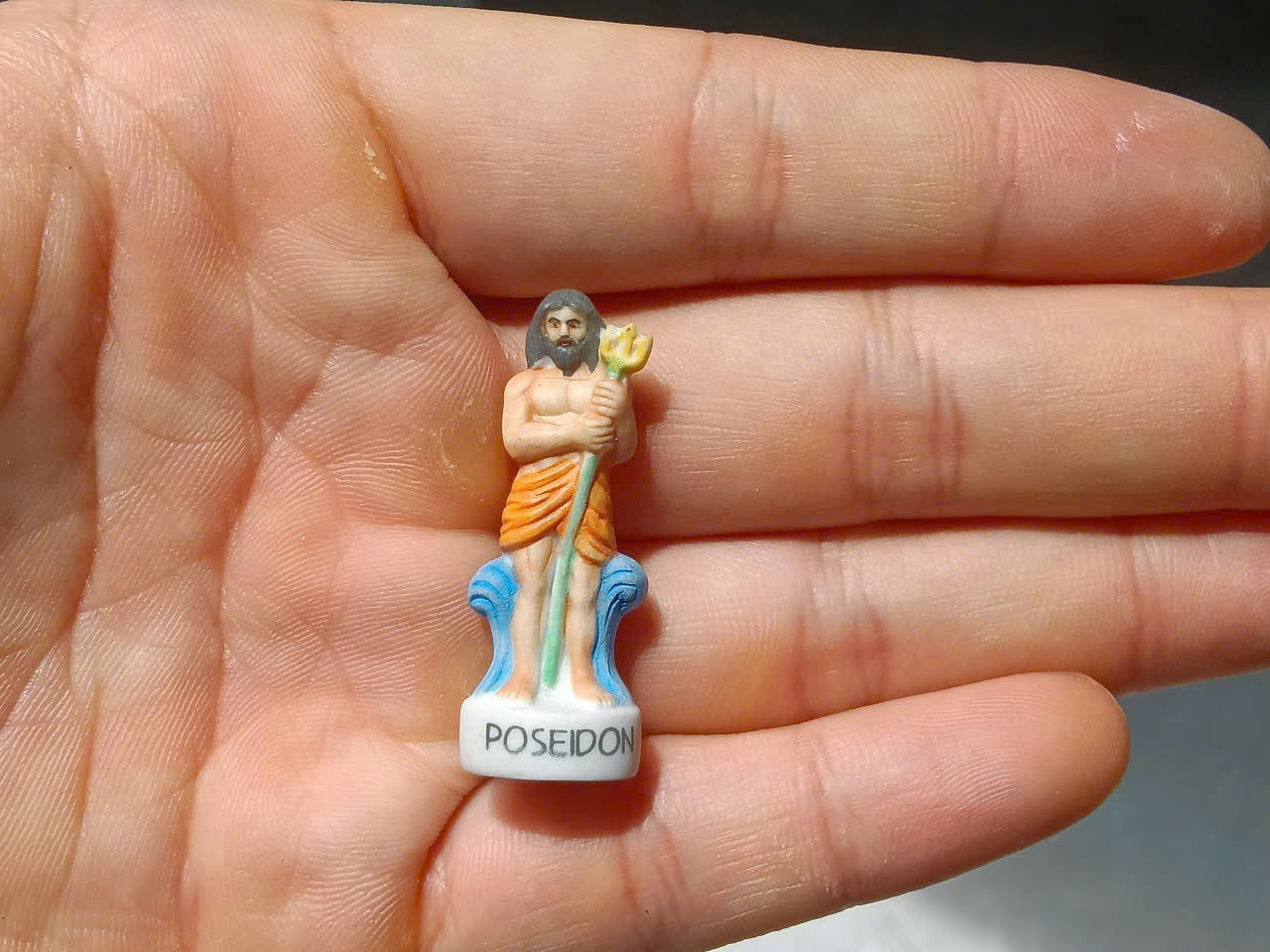 French Porcelain Fèves Vintage Greek Mythology Gods Figurines – Miniature Ceramic Zeus Poseidon Athena Hades Charms
