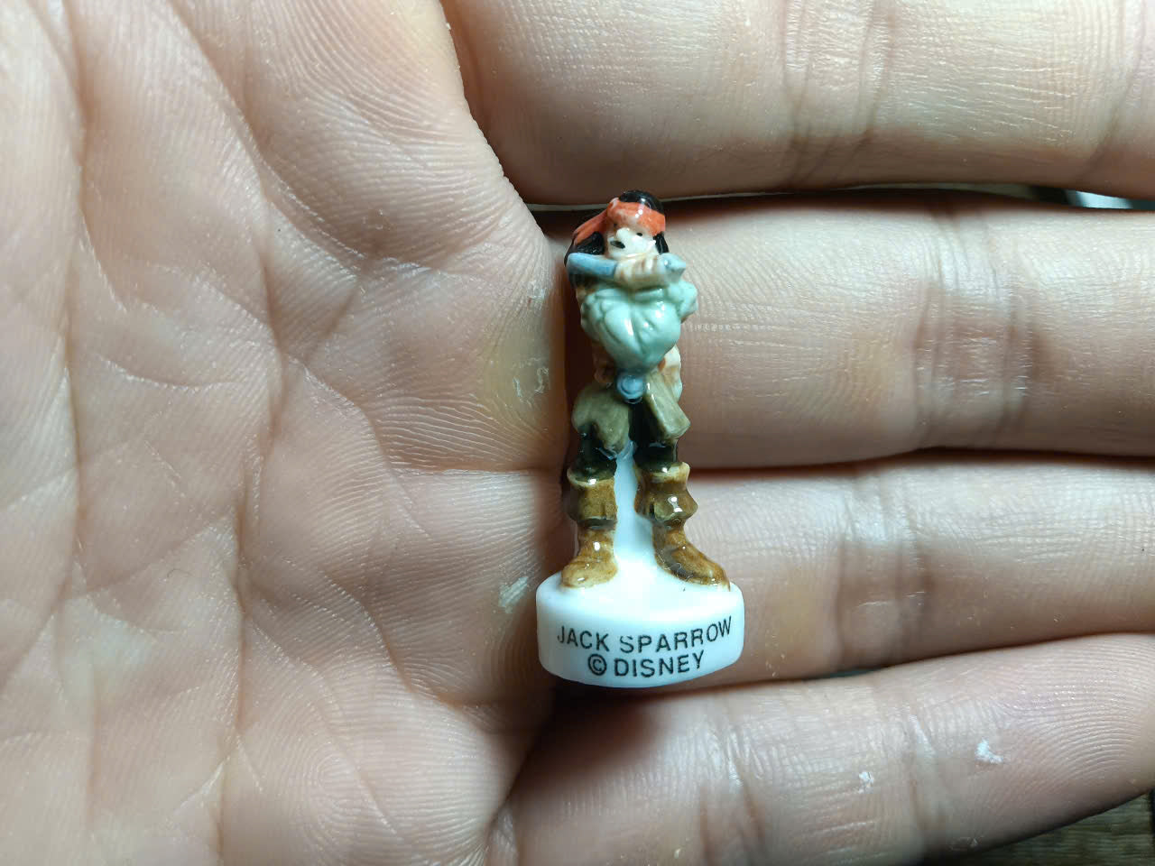 French Porcelain Fèves Vintage Pirates of the Caribbean Figurines – Miniature Ceramic Disney Charms Jack Sparrow Davy Jones Barbossa