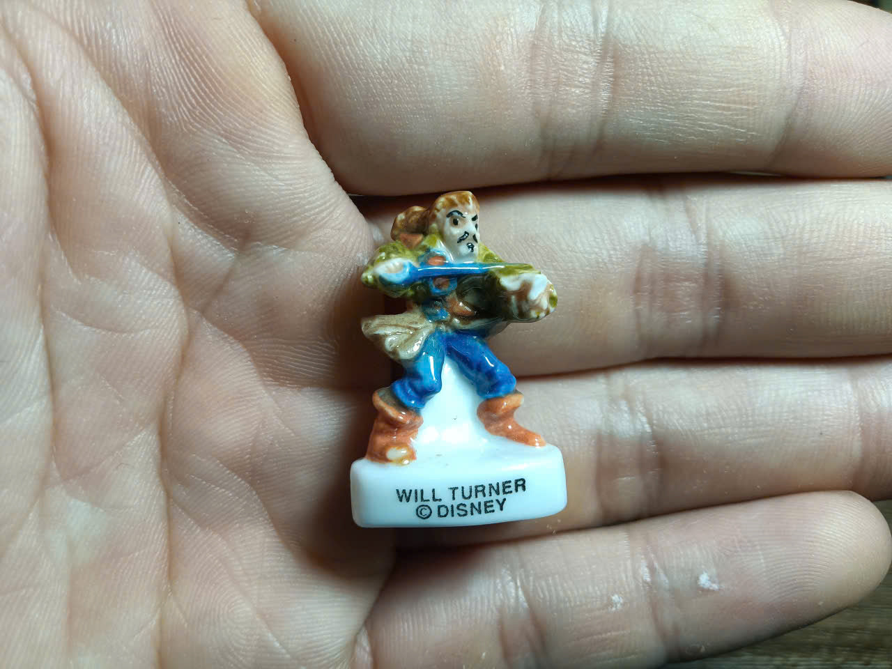 French Porcelain Fèves Vintage Pirates of the Caribbean Figurines – Miniature Ceramic Disney Charms Jack Sparrow Davy Jones Barbossa
