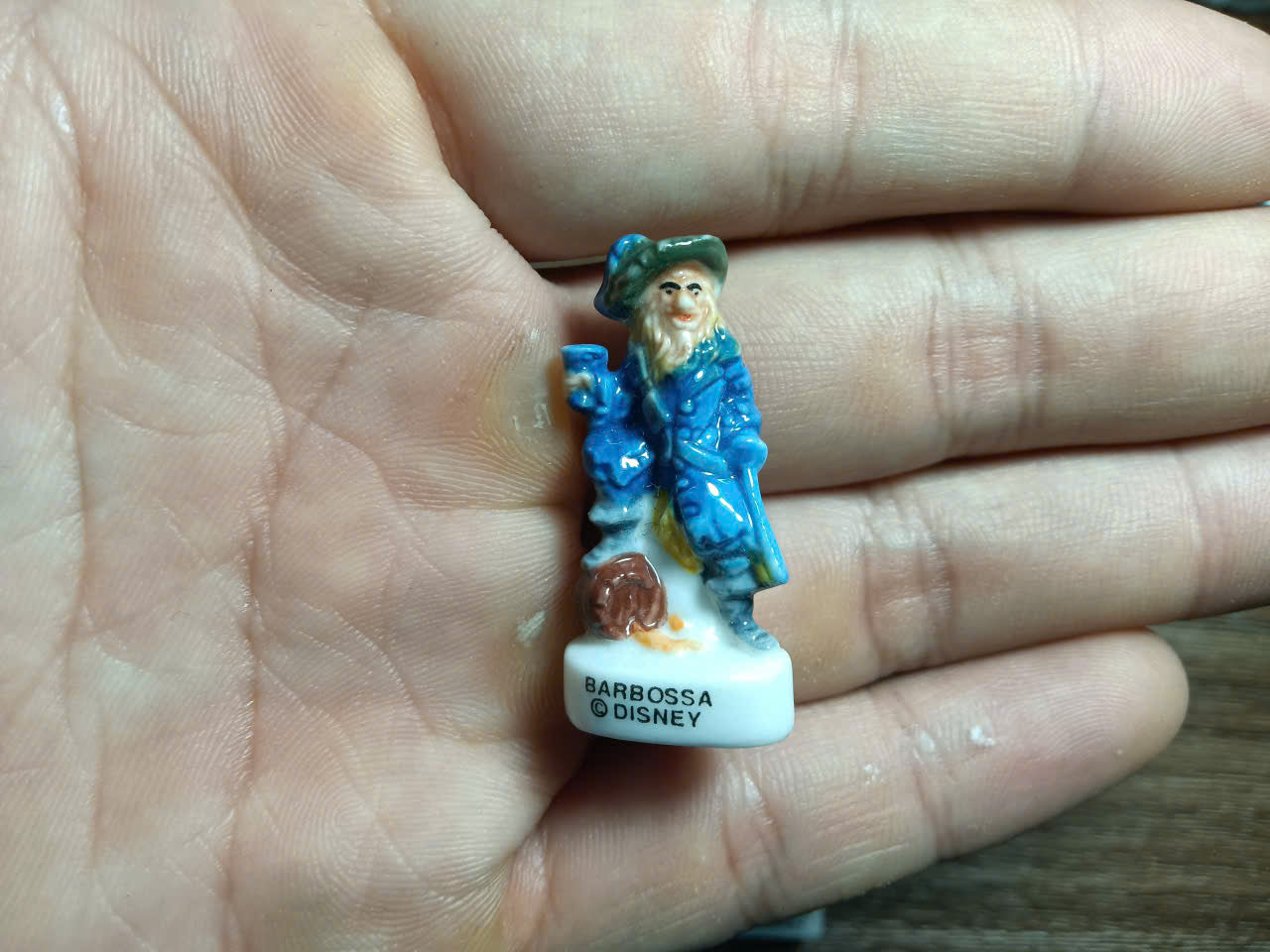 French Porcelain Fèves Vintage Pirates of the Caribbean Figurines – Miniature Ceramic Disney Charms Jack Sparrow Davy Jones Barbossa
