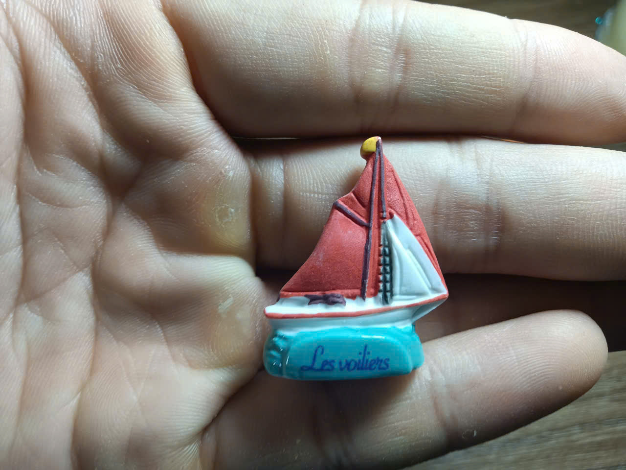 French Porcelain Fèves Vintage Sailboats Les Voiliers Figurines – Miniature Ceramic Nautical Charms Sailing Ships Ocean Decor
