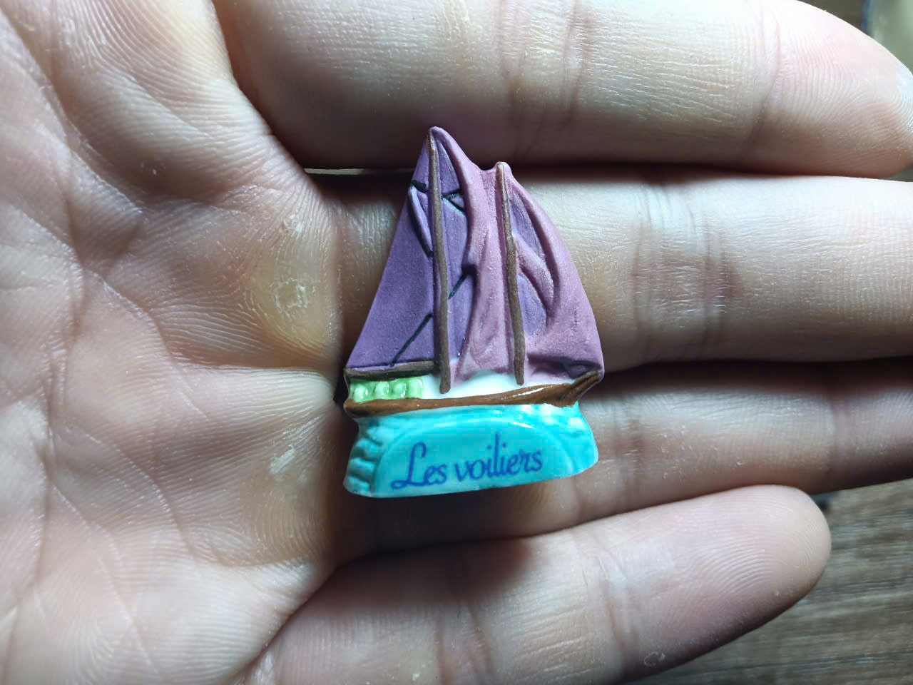 French Porcelain Fèves Vintage Sailboats Les Voiliers Figurines – Miniature Ceramic Nautical Charms Sailing Ships Ocean Decor
