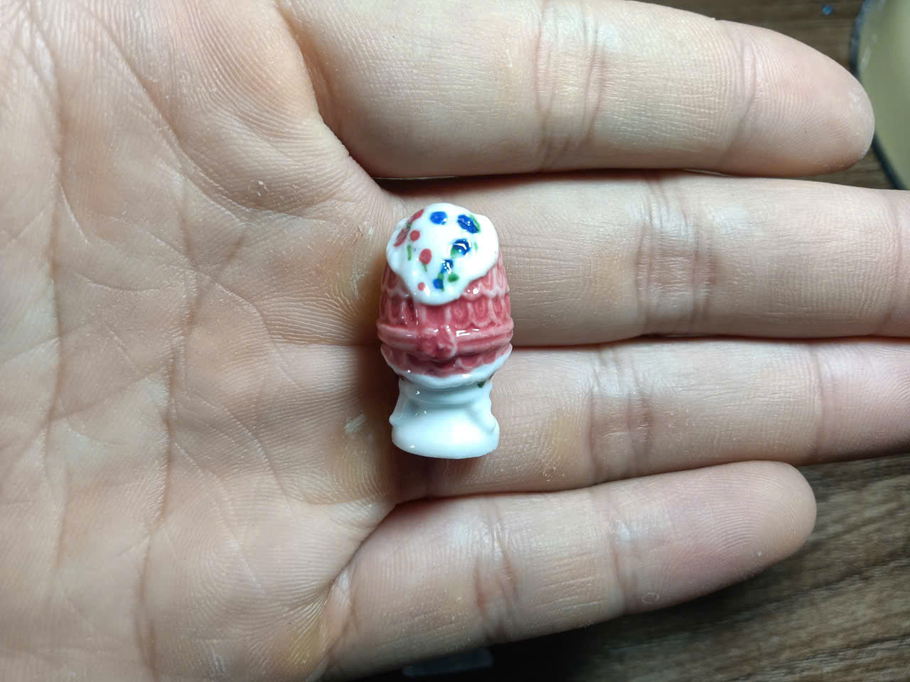 French Porcelain Fèves Vintage Imperial Fabergé Easter Eggs Figurines – Miniature Ceramic Charms Ornamental Jewel Eggs