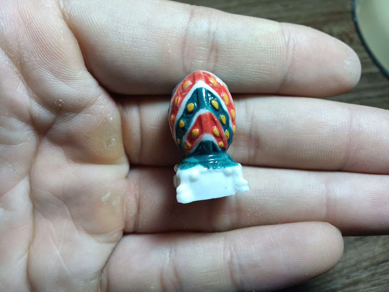 French Porcelain Fèves Vintage Imperial Fabergé Easter Eggs Figurines – Miniature Ceramic Charms Ornamental Jewel Eggs