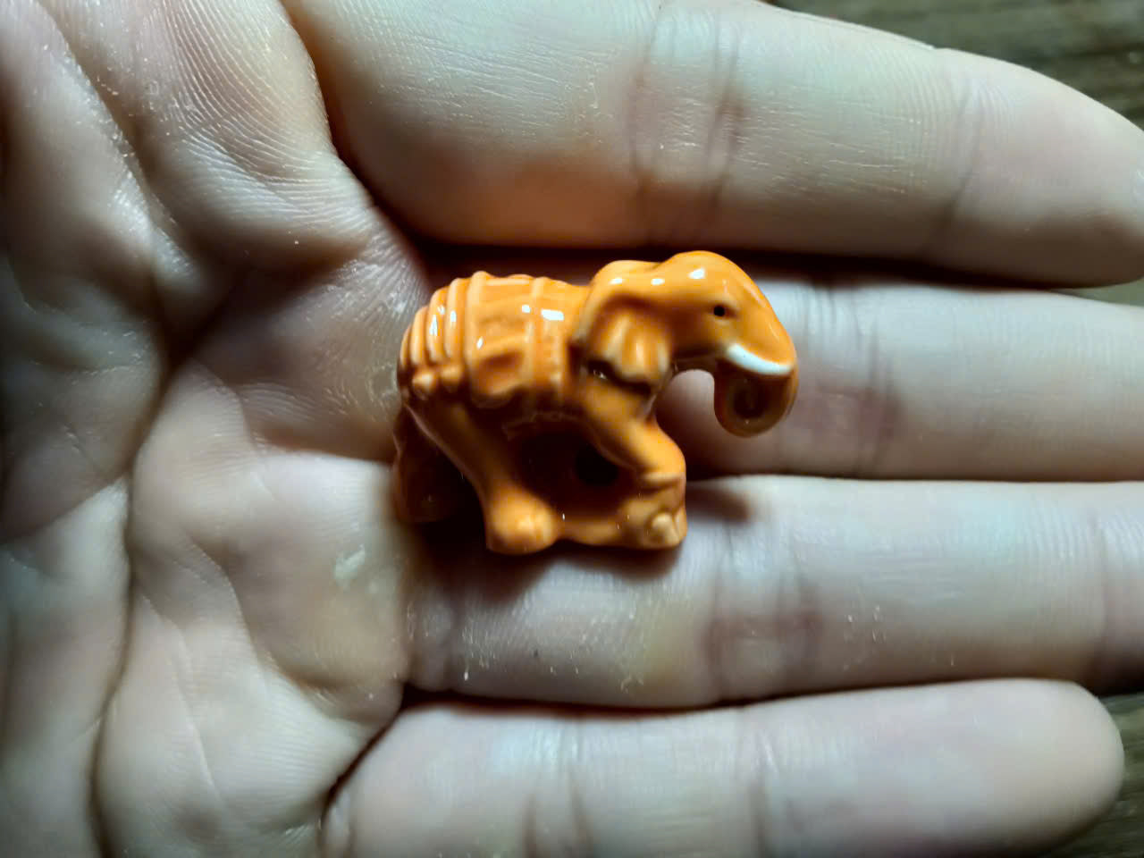 French Porcelain Fèves Vintage Colorful Elephants Figurines – Miniature Ceramic Animal Charms Lucky Elephant Decor Collection
