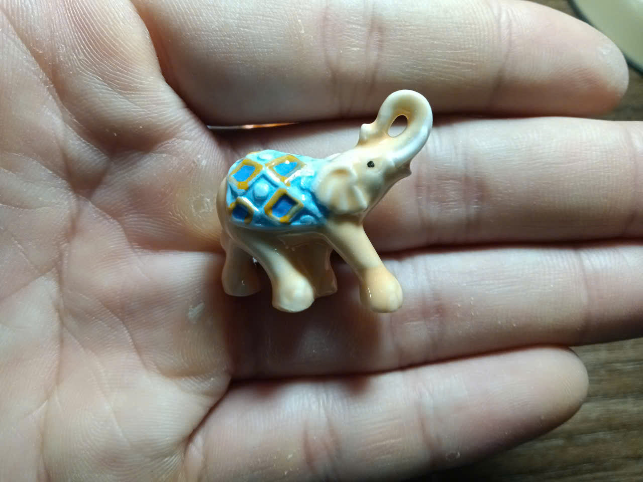 French Porcelain Fèves Vintage Colorful Elephants Figurines – Miniature Ceramic Animal Charms Lucky Elephant Decor Collection
