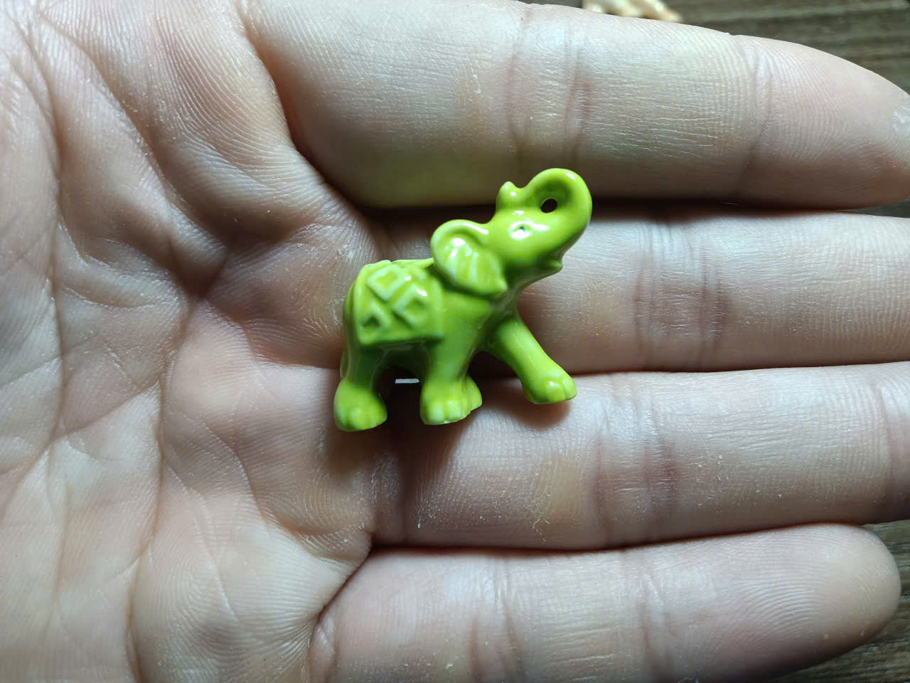 French Porcelain Fèves Vintage Colorful Elephants Figurines – Miniature Ceramic Animal Charms Lucky Elephant Decor Collection