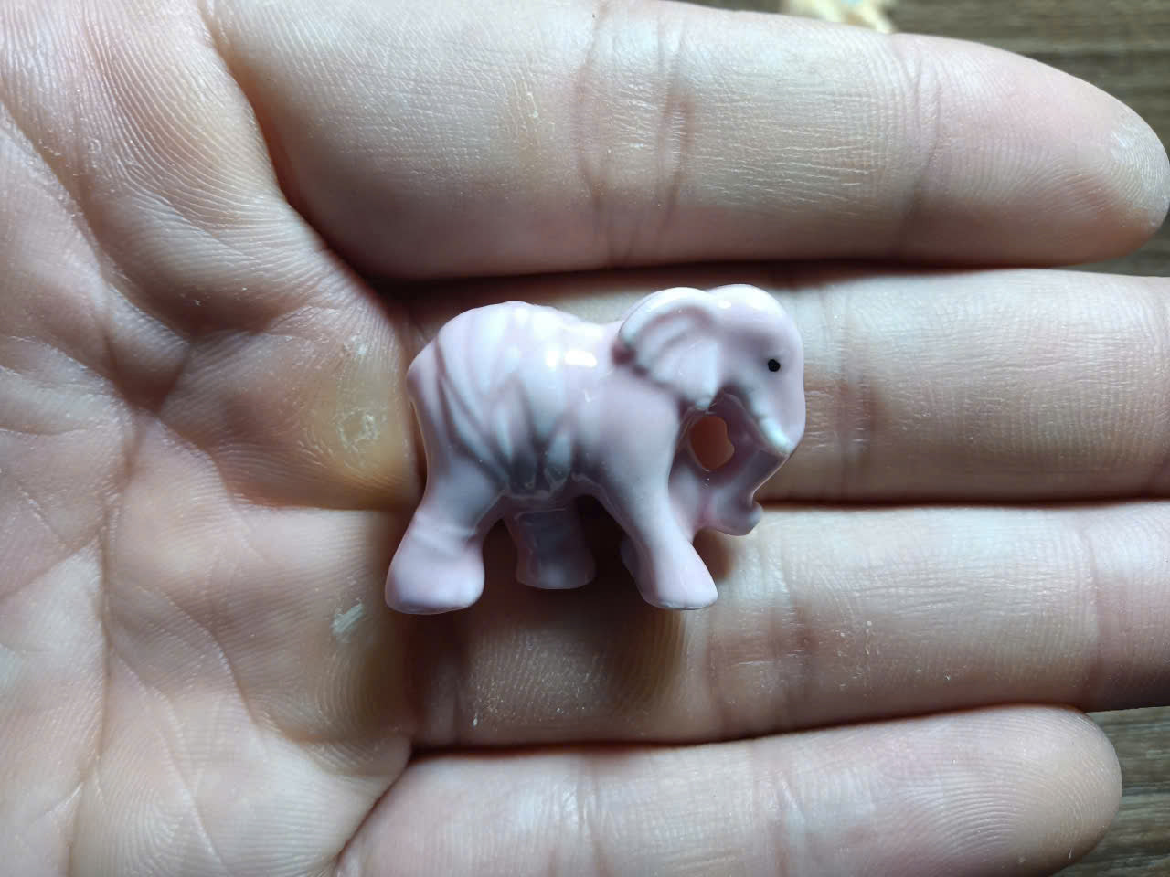 French Porcelain Fèves Vintage Colorful Elephants Figurines – Miniature Ceramic Animal Charms Lucky Elephant Decor Collection