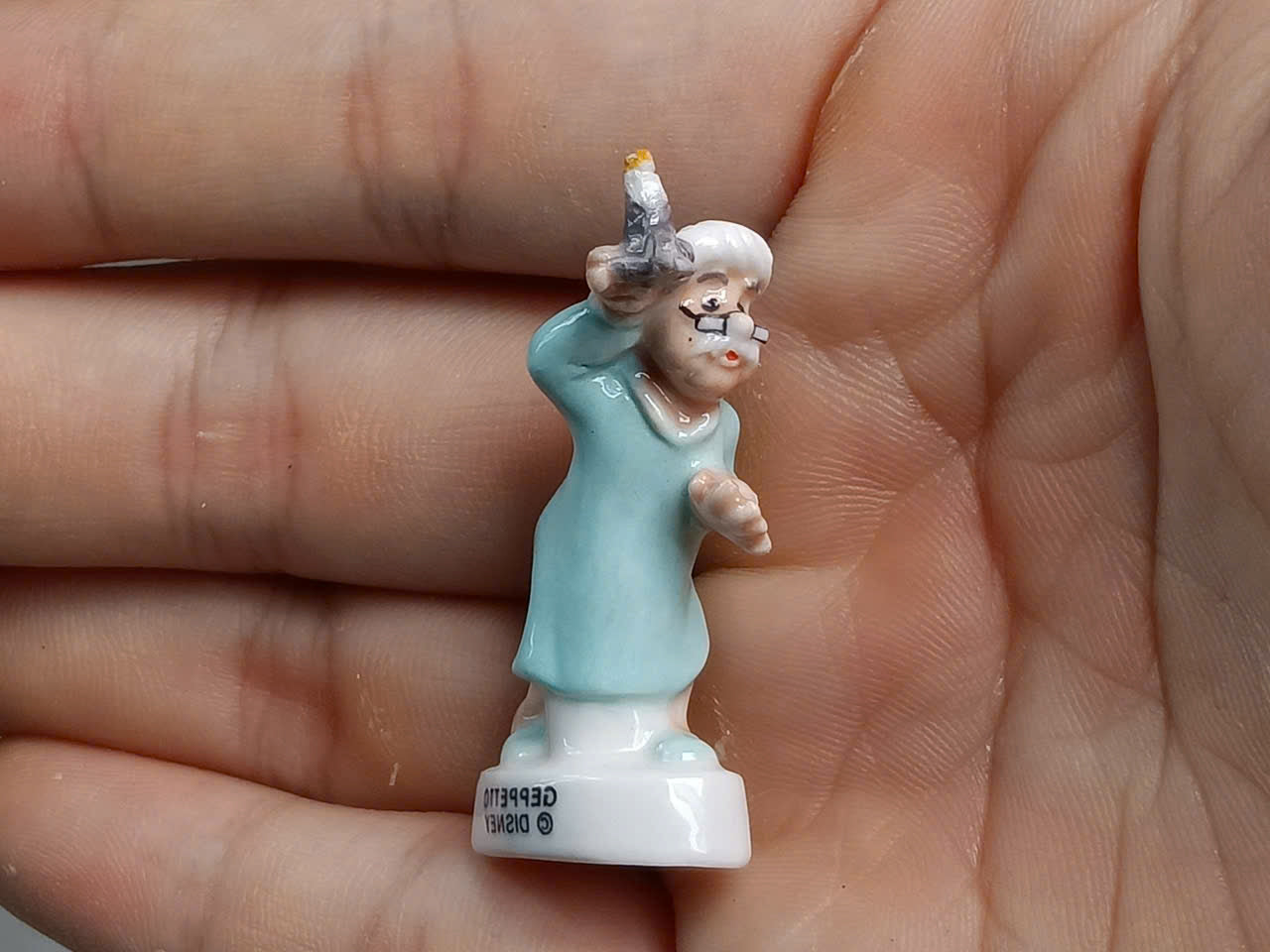 French Porcelain Fèves Vintage Pinocchio Figurines – Miniature Ceramic Disney Charms Geppetto Figaro Jiminy Cricket