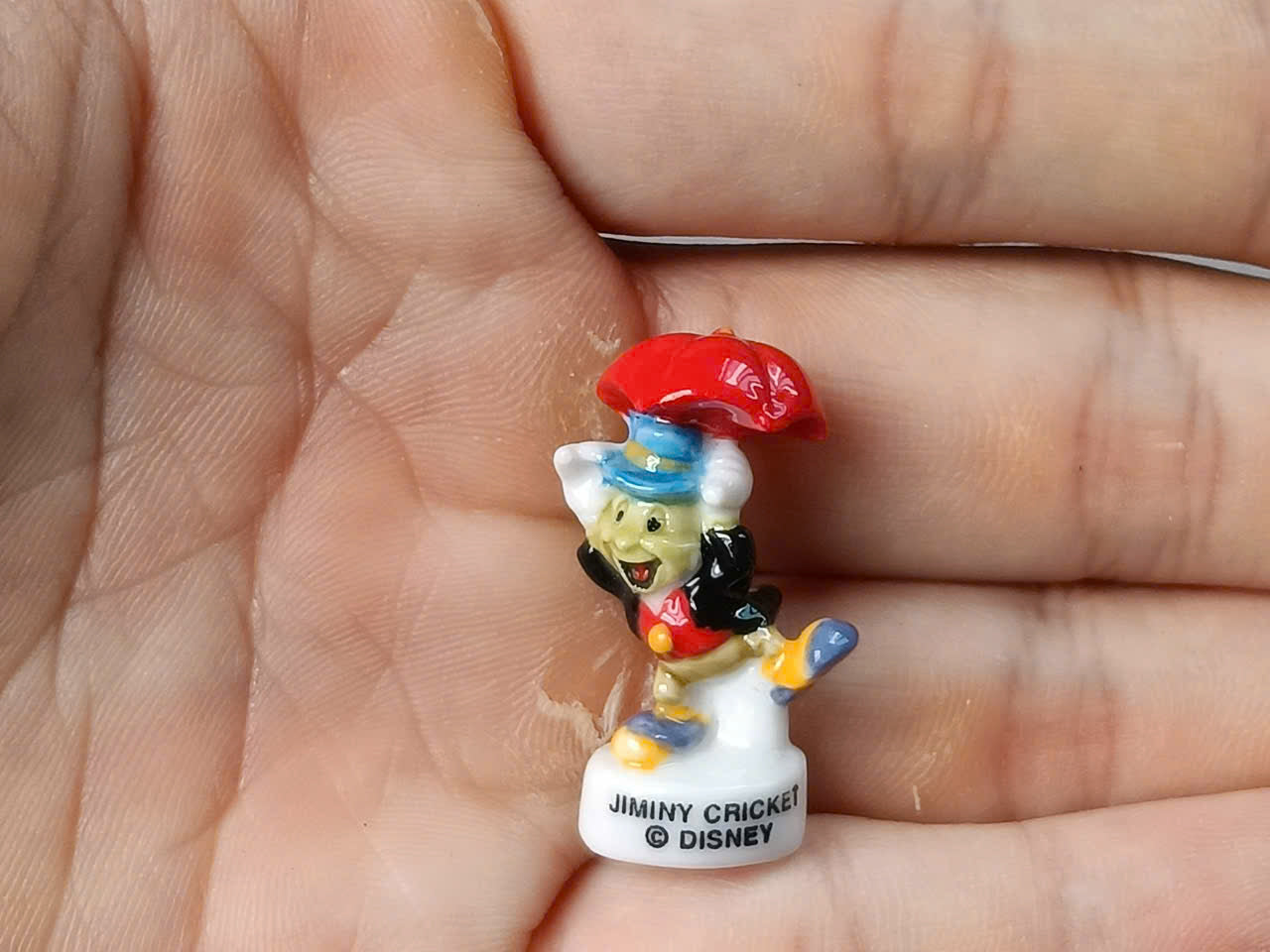 French Porcelain Fèves Vintage Pinocchio Figurines – Miniature Ceramic Disney Charms Geppetto Figaro Jiminy Cricket