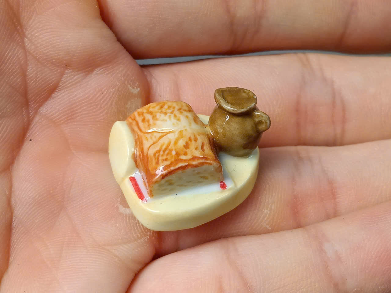 French Porcelain Fèves Vintage Miniature Food & Desserts – Ceramic Charms Pastry Chocolate Bread Chupa Chups