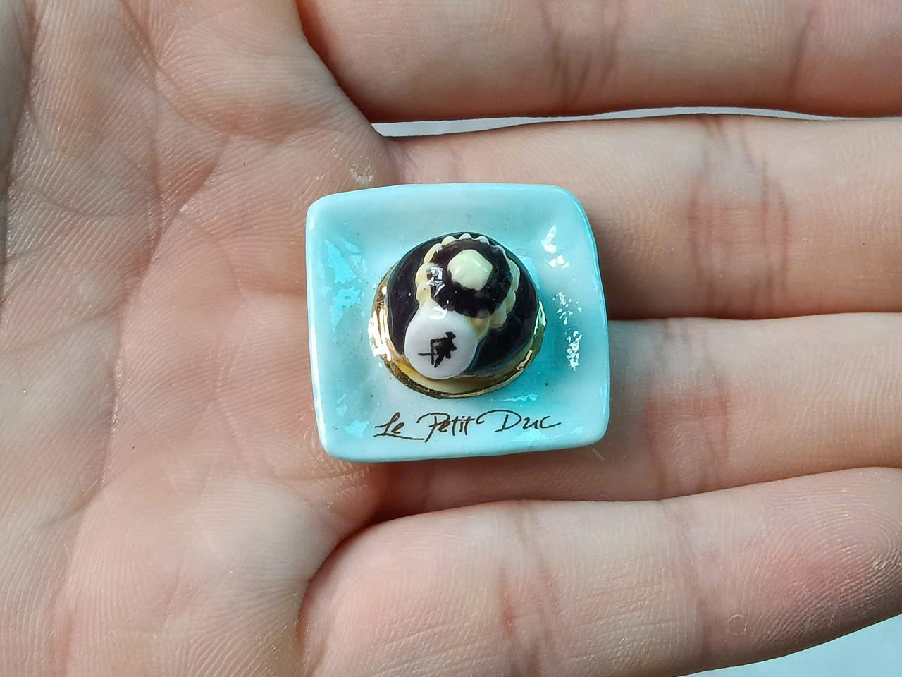 French Porcelain Fèves Vintage Miniature Desserts & Sweets – Ceramic Charms Fruit Tart Fig Lollipop Chocolate Bonbon