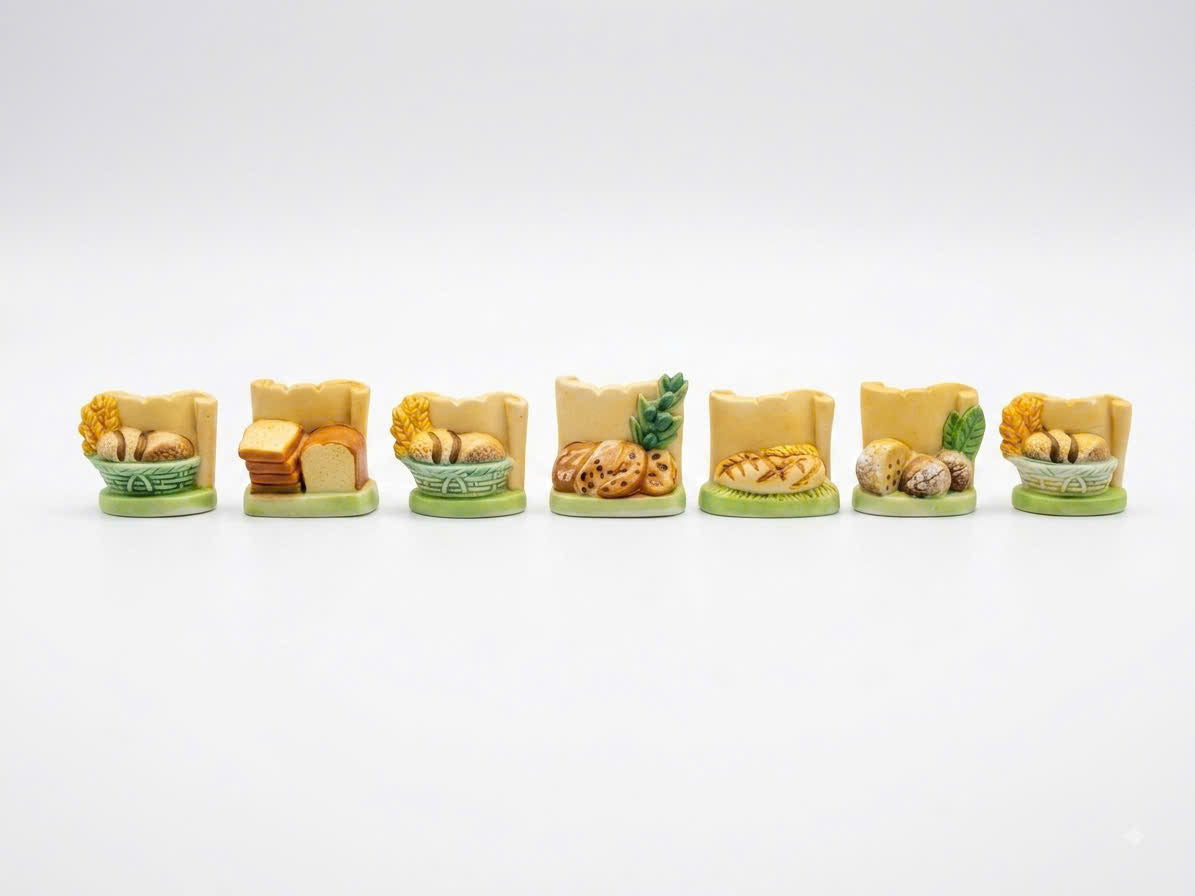 French Bread Fève — Single Handcrafted Ceramic Miniature