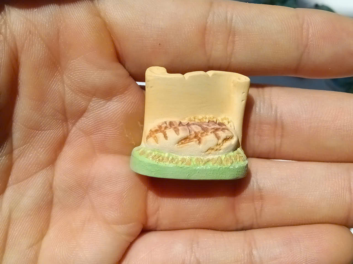 French Bread Fève — Single Handcrafted Ceramic Miniature