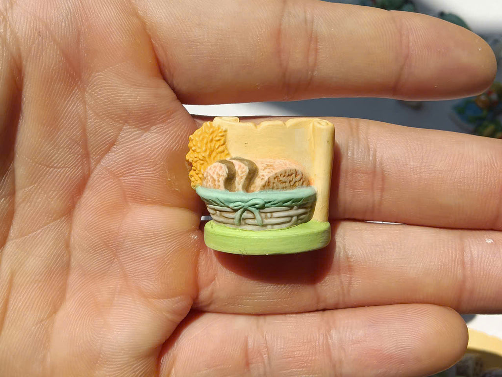 French Bread Fève — Single Handcrafted Ceramic Miniature