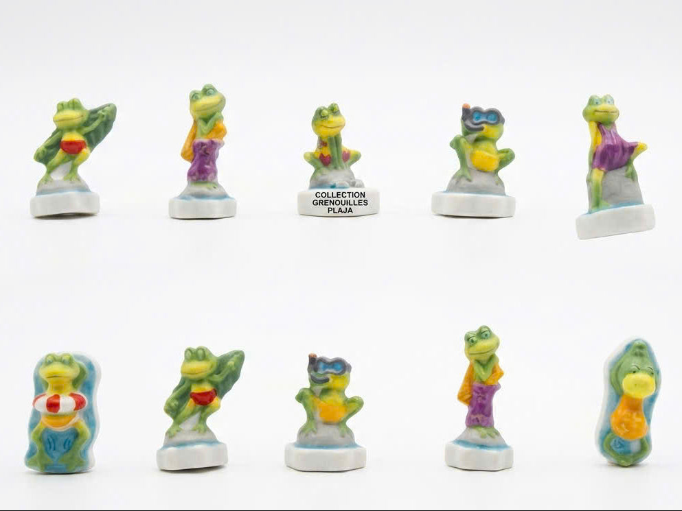 Grenouilles Plaja Fève — Single Handcrafted Ceramic Miniature