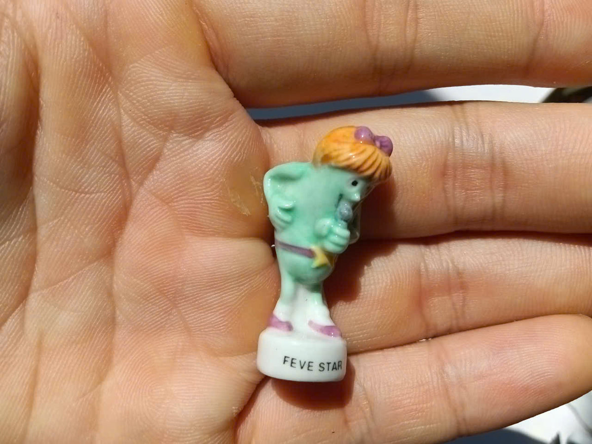 Fève Rock & Roll — Single Handcrafted Ceramic Miniature