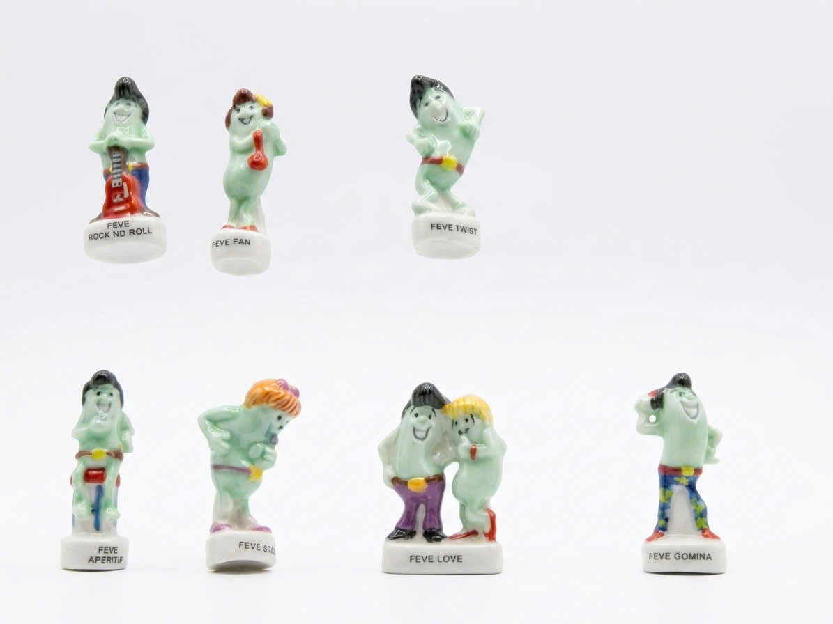 Fève Rock & Roll — Single Handcrafted Ceramic Miniature
