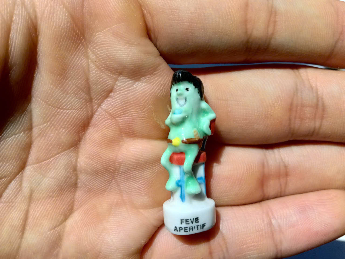 Fève Rock & Roll — Single Handcrafted Ceramic Miniature