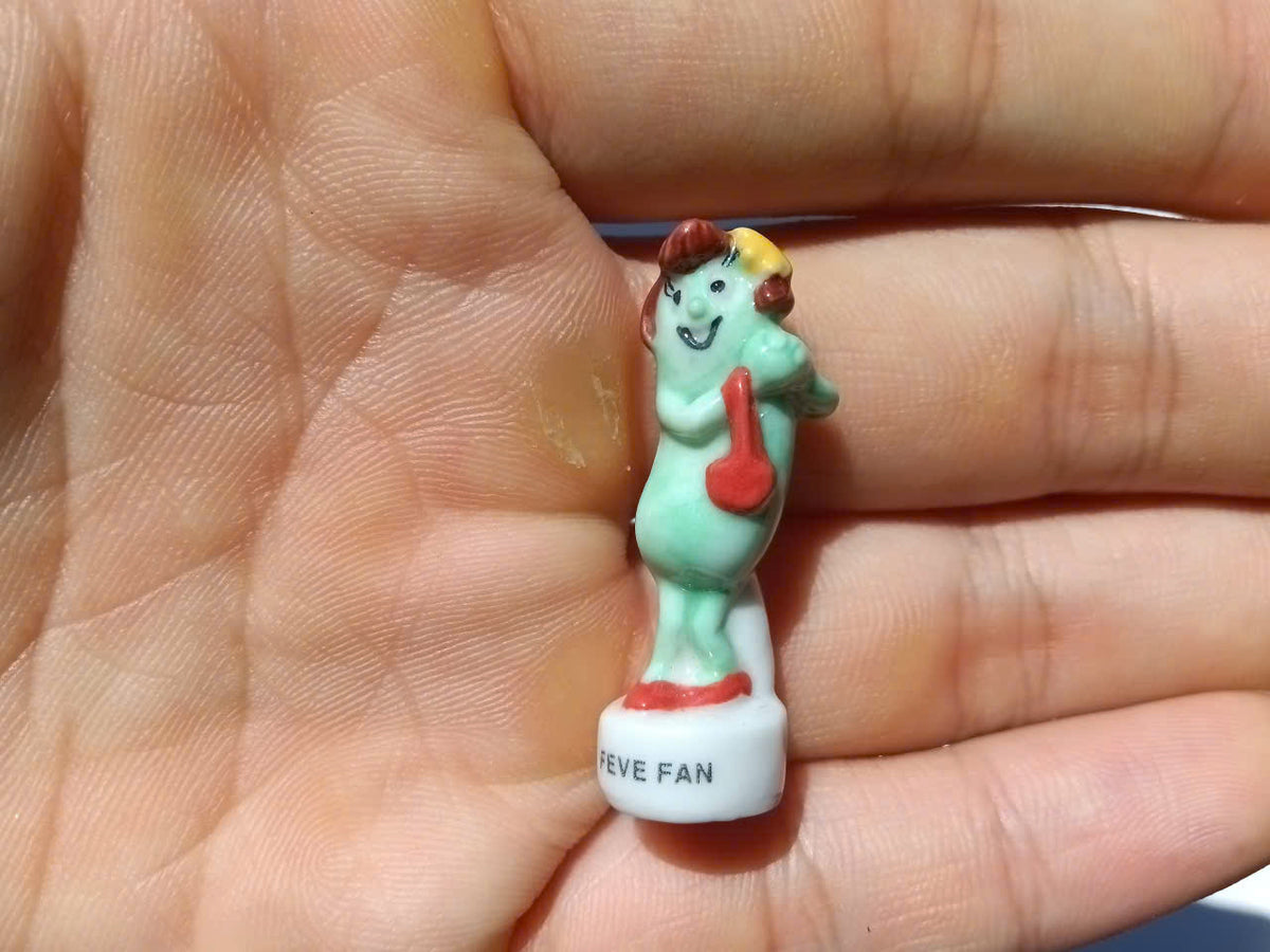 Fève Rock & Roll — Single Handcrafted Ceramic Miniature