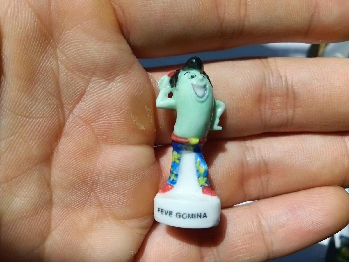 Fève Rock & Roll — Single Handcrafted Ceramic Miniature
