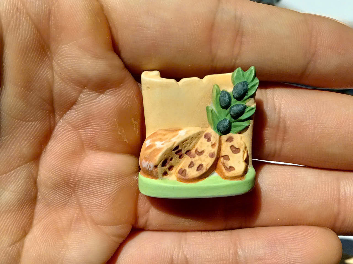 French Bread Fève — Single Handcrafted Ceramic Miniature