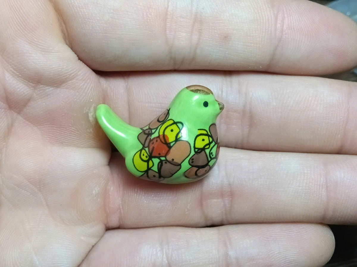 Painted Bird Fève Porcelain Miniature — Choose Your Colour