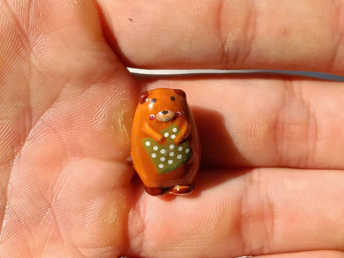 Hamster Fève Porcelain Miniature — Front & Back