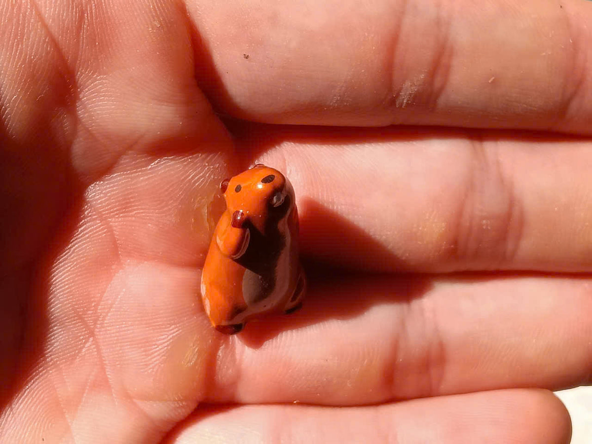 Hamster Fève Porcelain Miniature — Front & Back