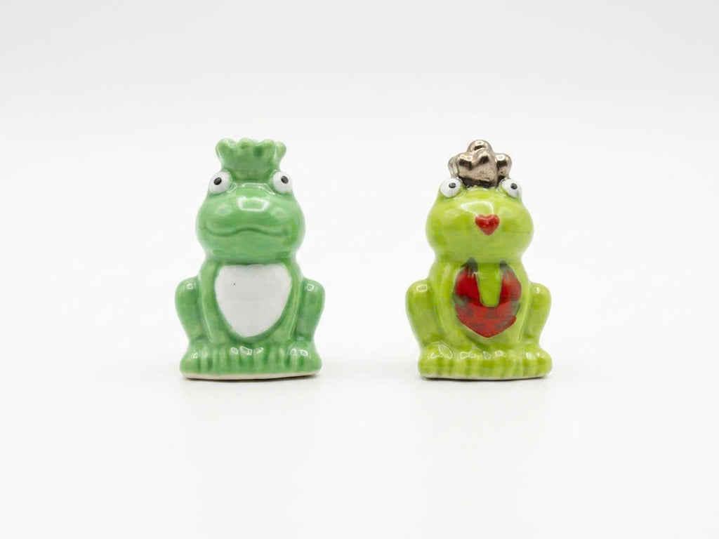 Royal Frog Fève Porcelain Miniature — Prince & Princess