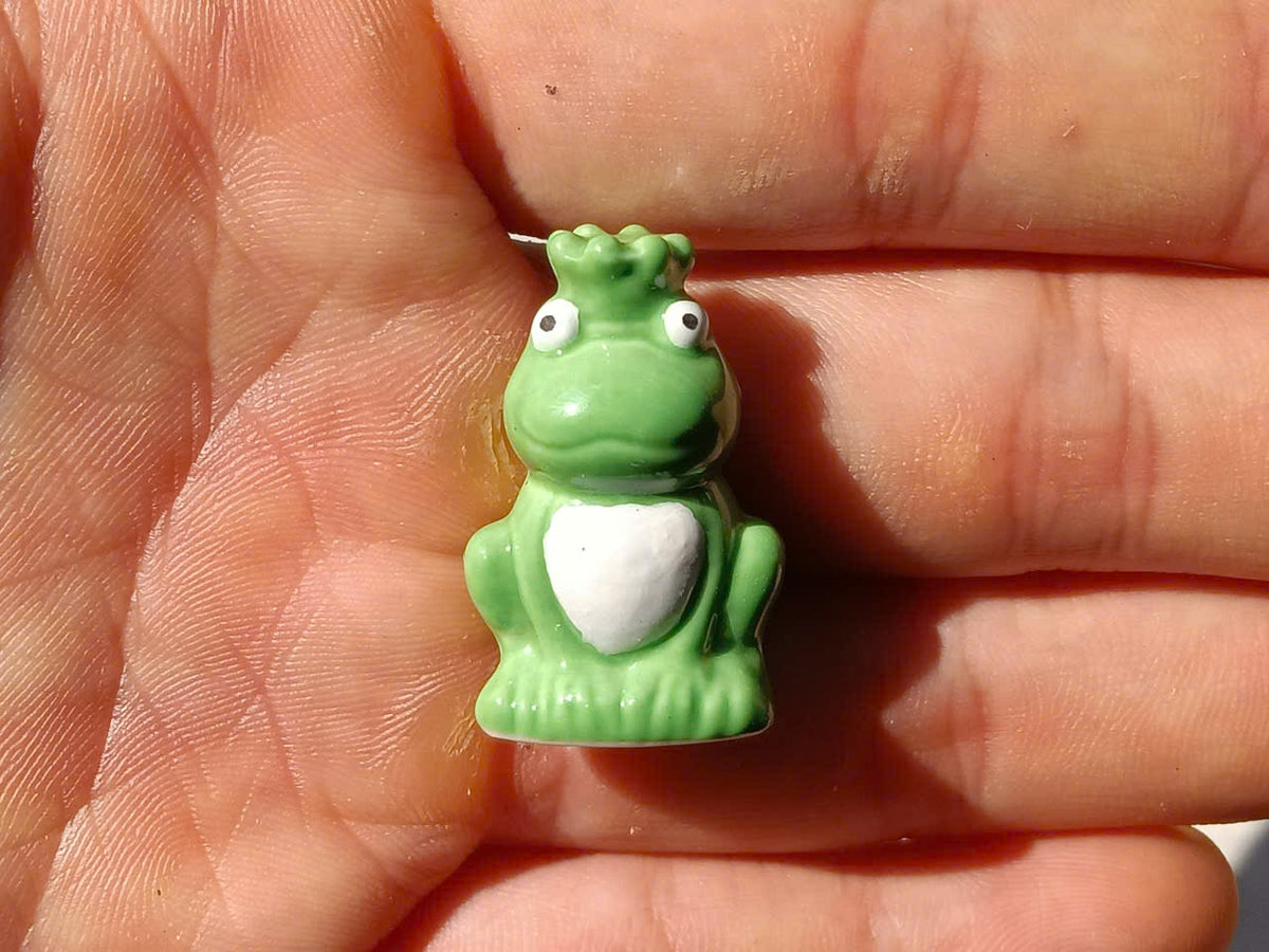 Royal Frog Fève Porcelain Miniature — Prince & Princess