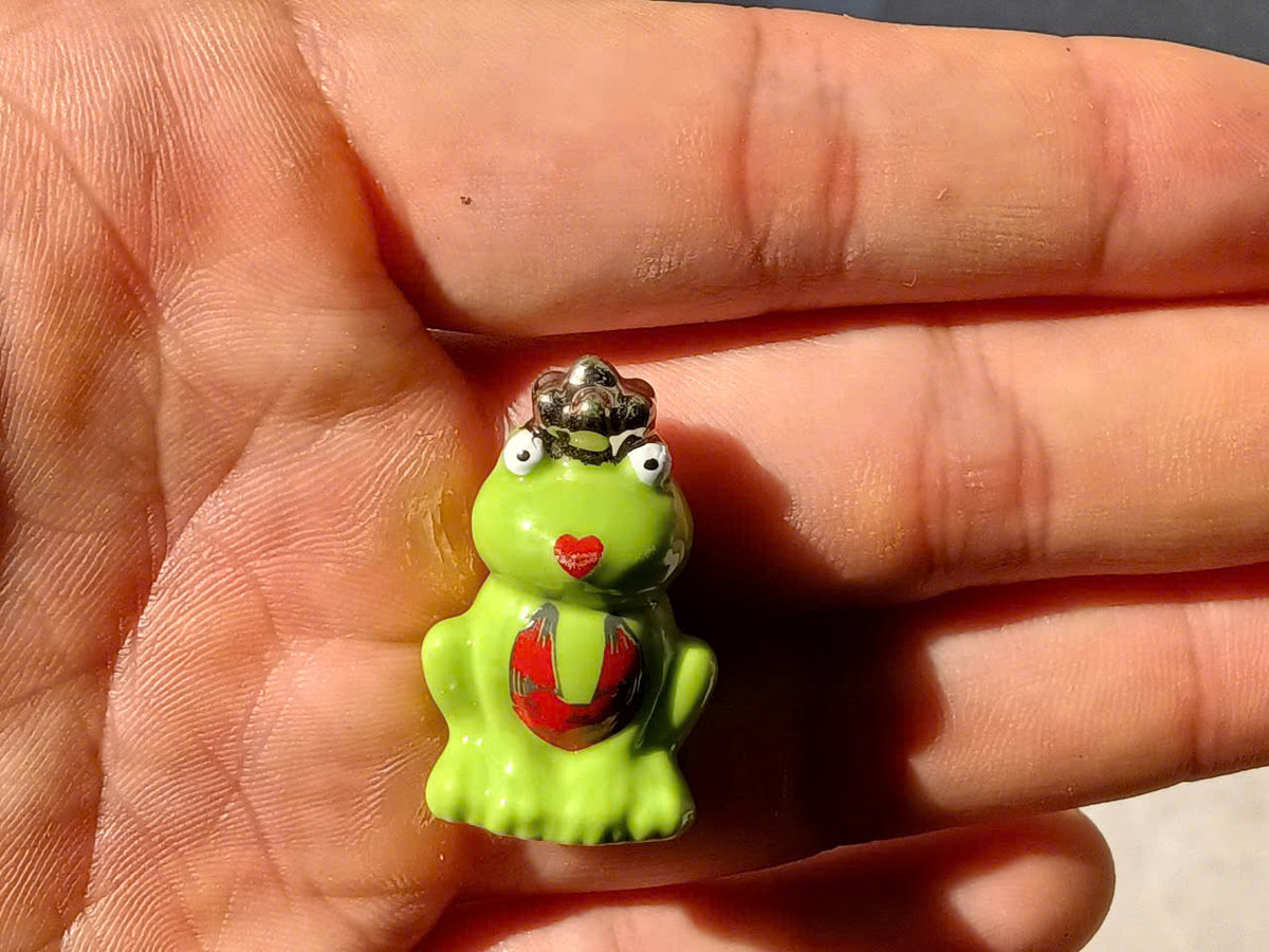 Royal Frog Fève Porcelain Miniature — Prince & Princess