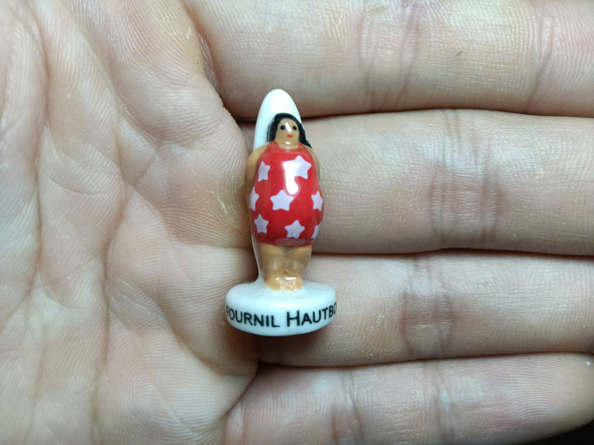 Tahitian Lady Fève Set | Handmade Porcelain Miniature Figurines