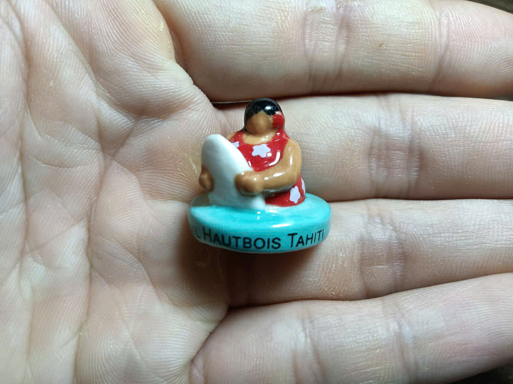 Tahitian Lady Fève Set | Handmade Porcelain Miniature Figurines