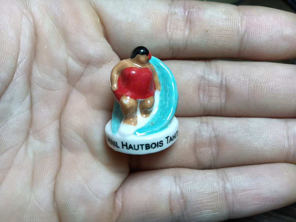 Tahitian Lady Fève Set | Handmade Porcelain Miniature Figurines