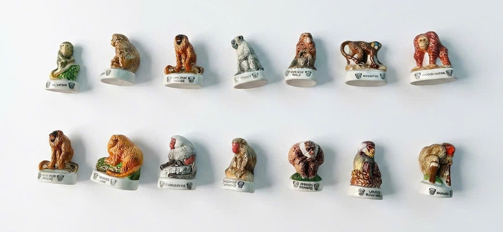 French Monkey Species Porcelain Fève – Single Piece