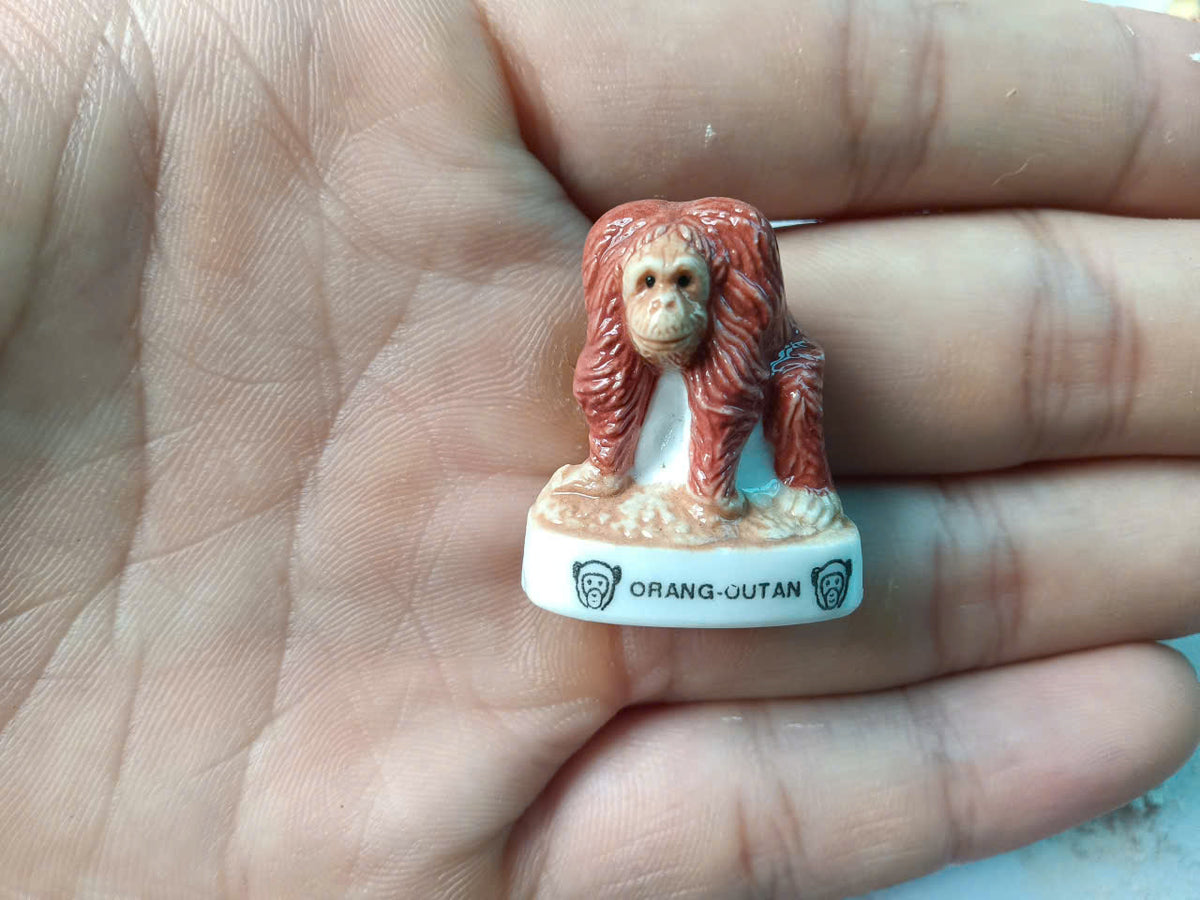 French Monkey Species Porcelain Fève – Single Piece