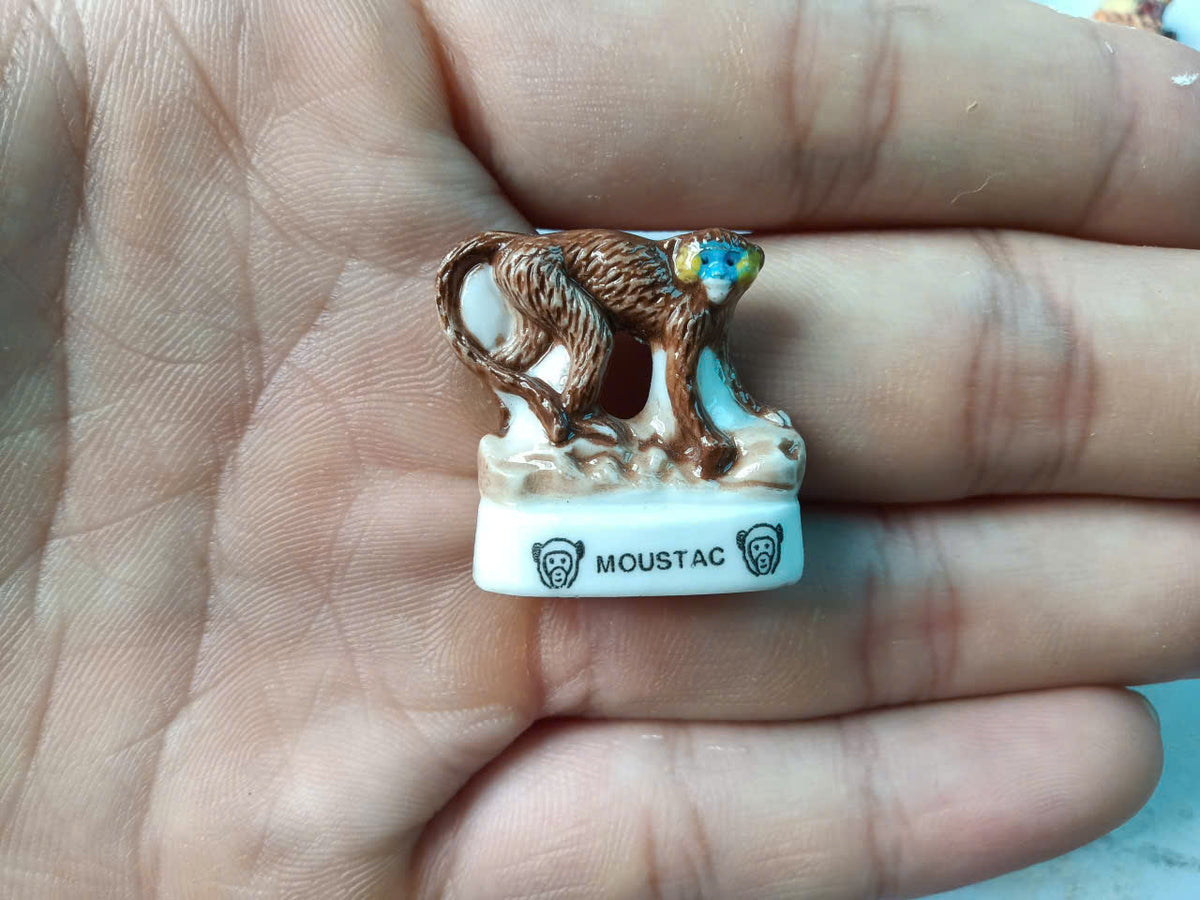 French Monkey Species Porcelain Fève – Single Piece