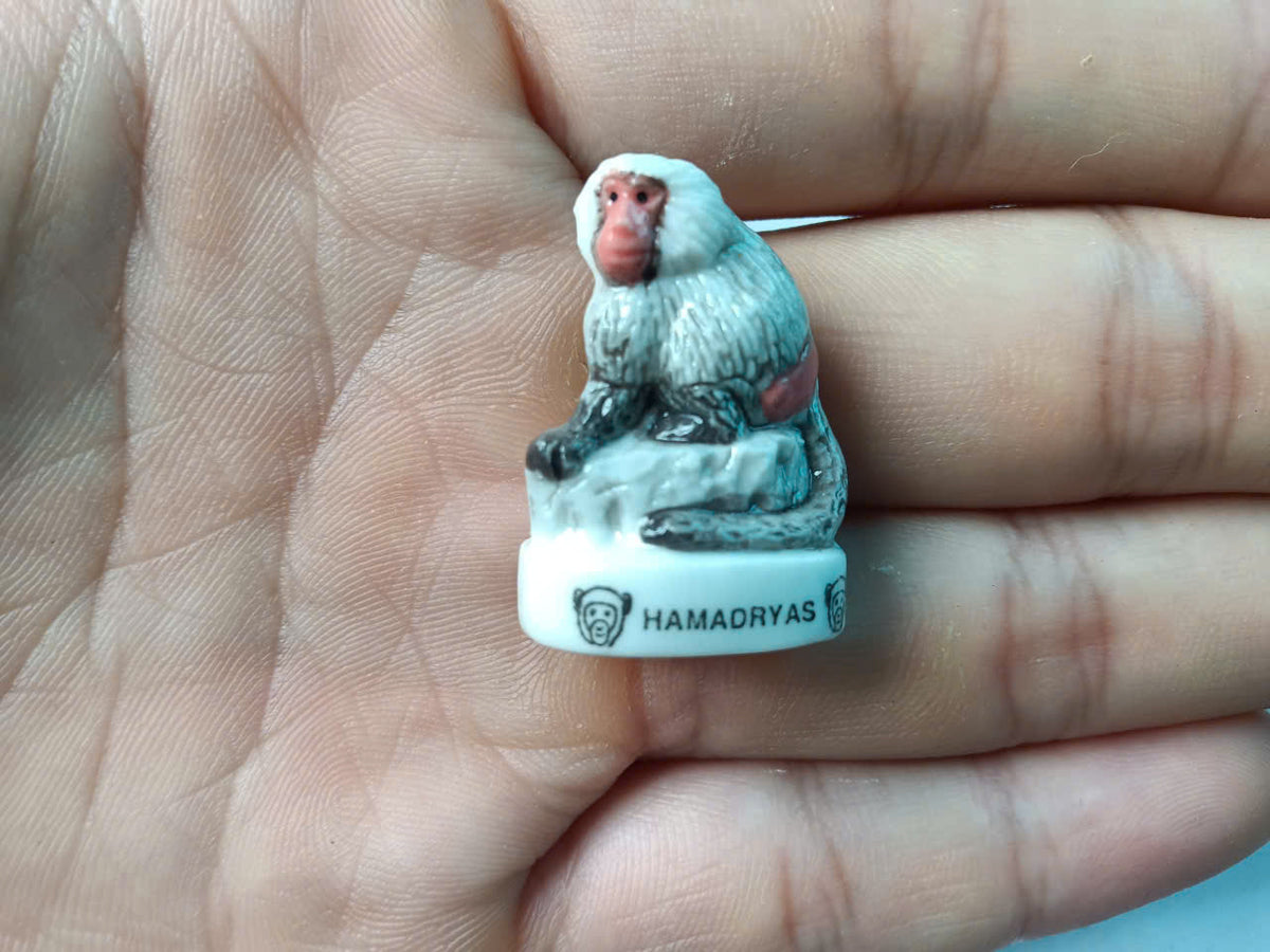 French Monkey Species Porcelain Fève – Single Piece
