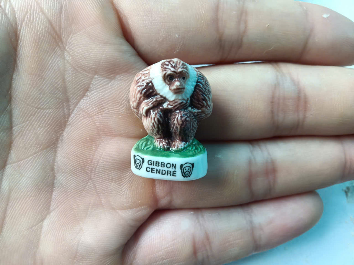 French Monkey Species Porcelain Fève – Single Piece