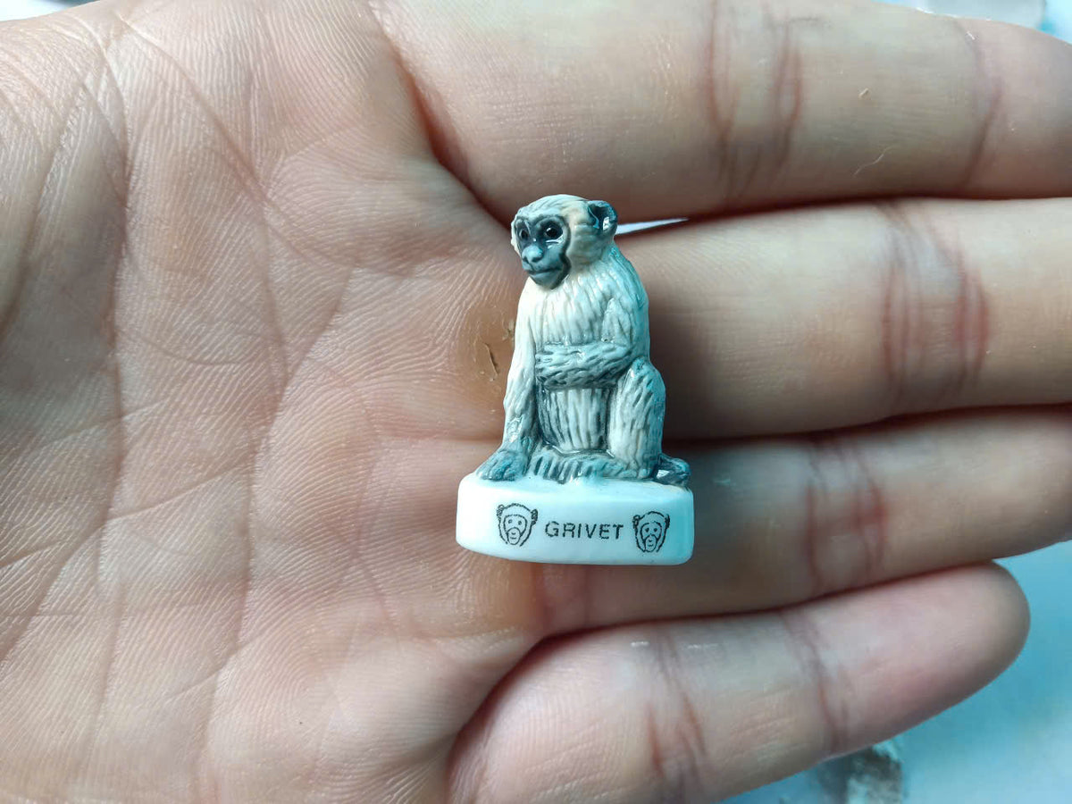 French Monkey Species Porcelain Fève – Single Piece