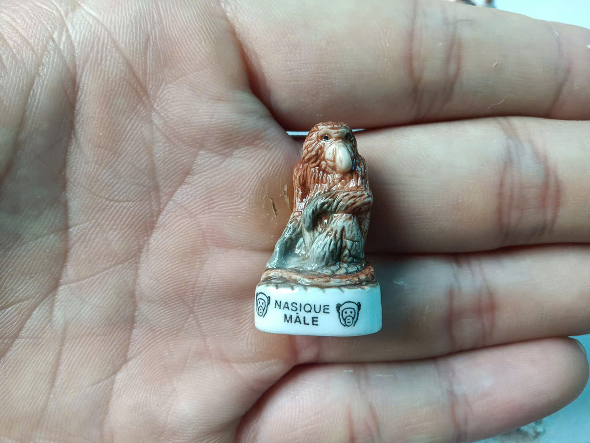 French Monkey Species Porcelain Fève – Single Piece