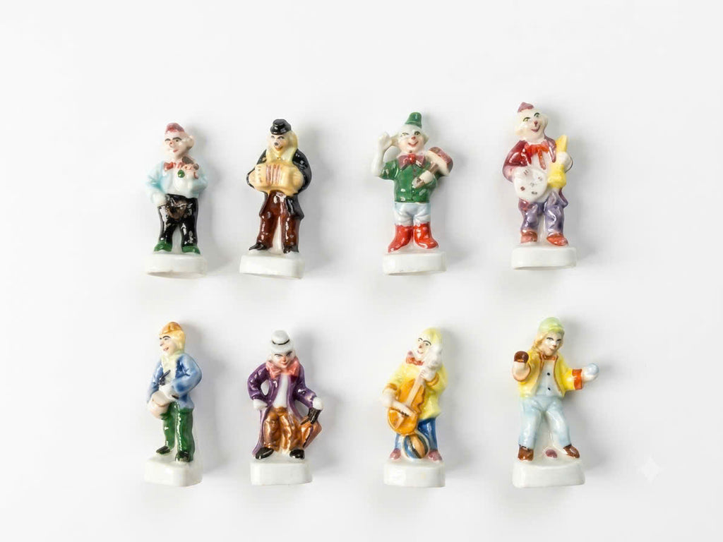 French Clown Porcelain Fève – Single Piece