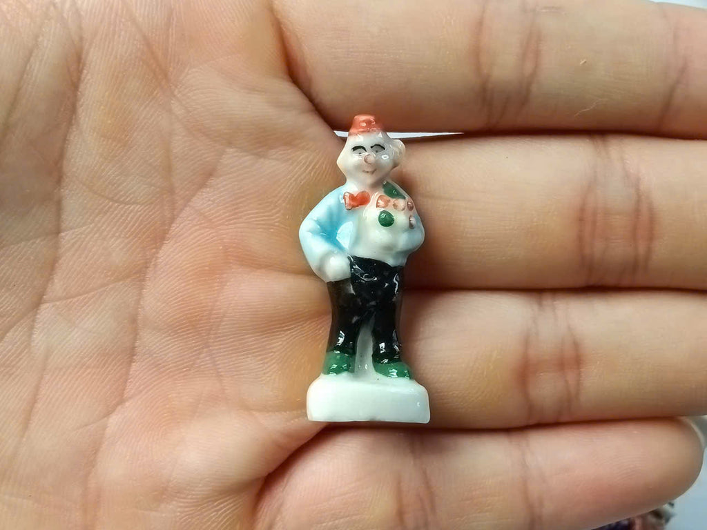 French Clown Porcelain Fève – Single Piece