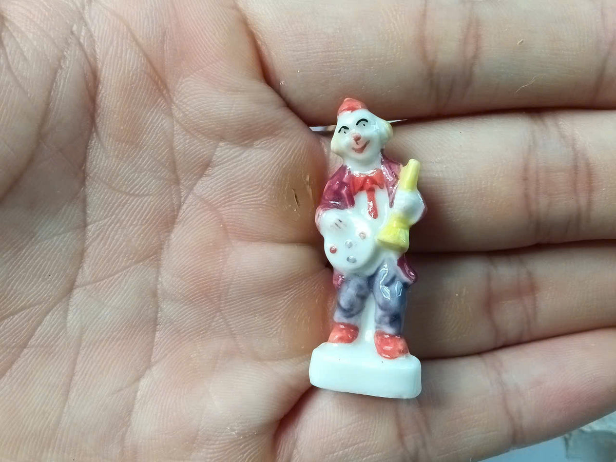French Clown Porcelain Fève – Single Piece