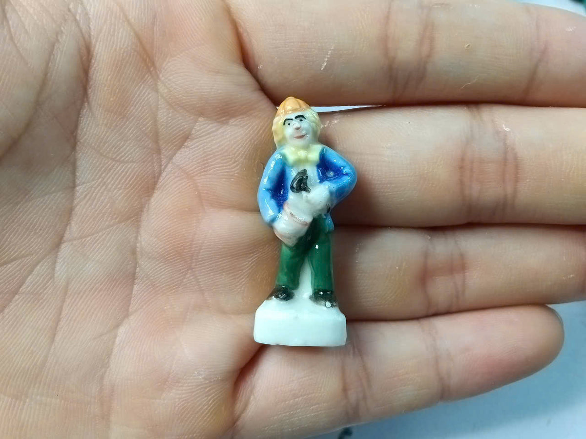 French Clown Porcelain Fève – Single Piece