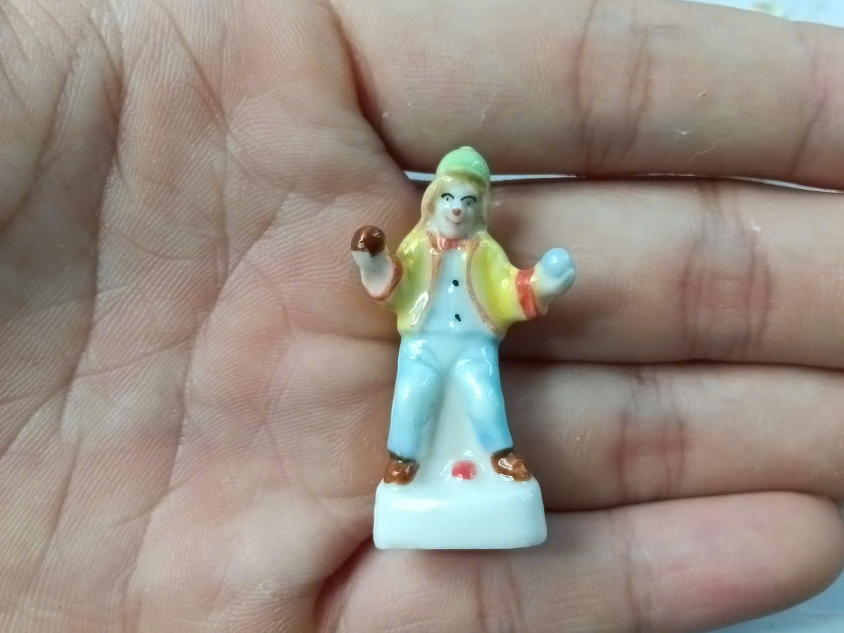 French Clown Porcelain Fève – Single Piece