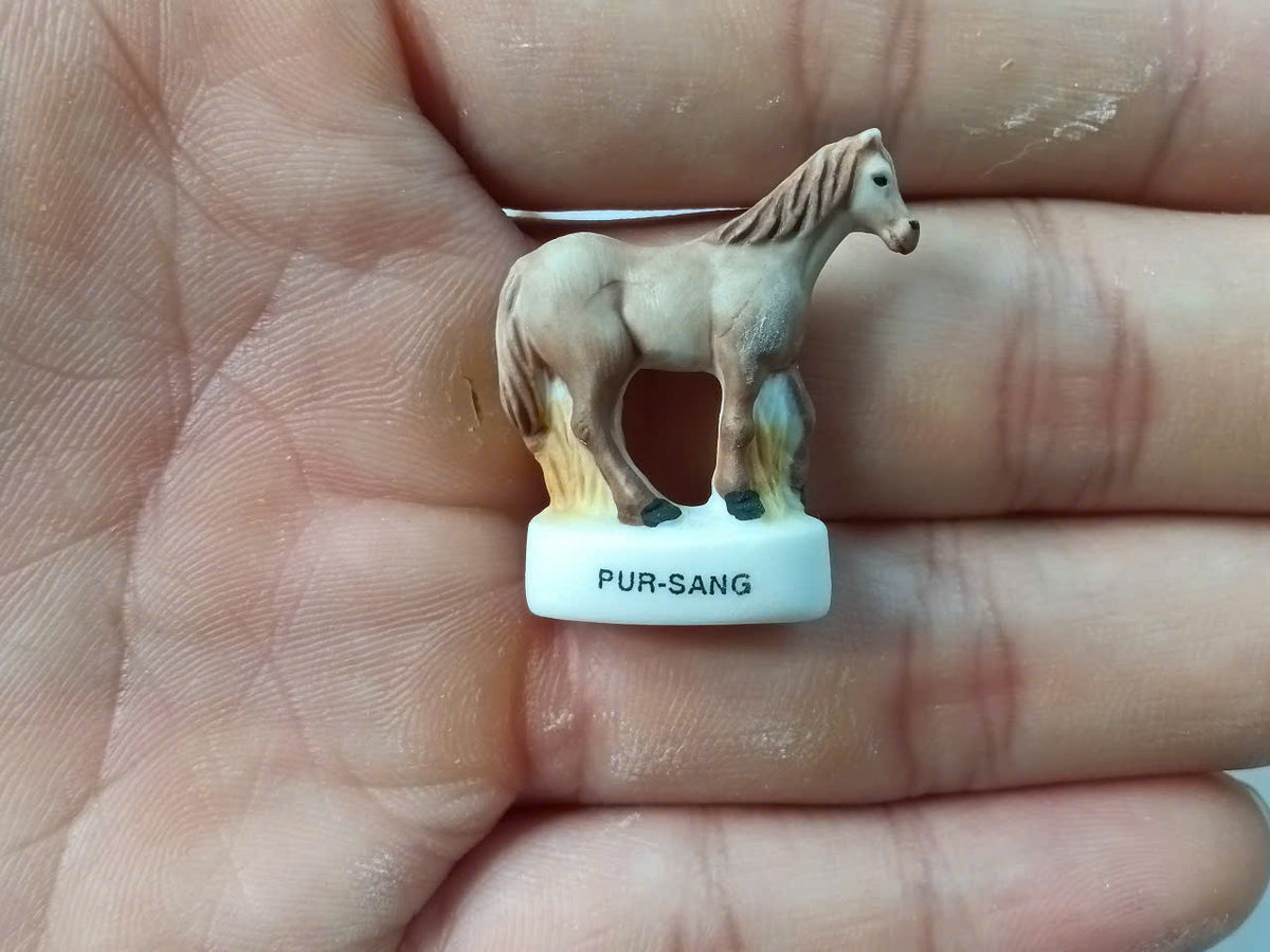 French Horse Breeds Porcelain Fève – Single Piece
