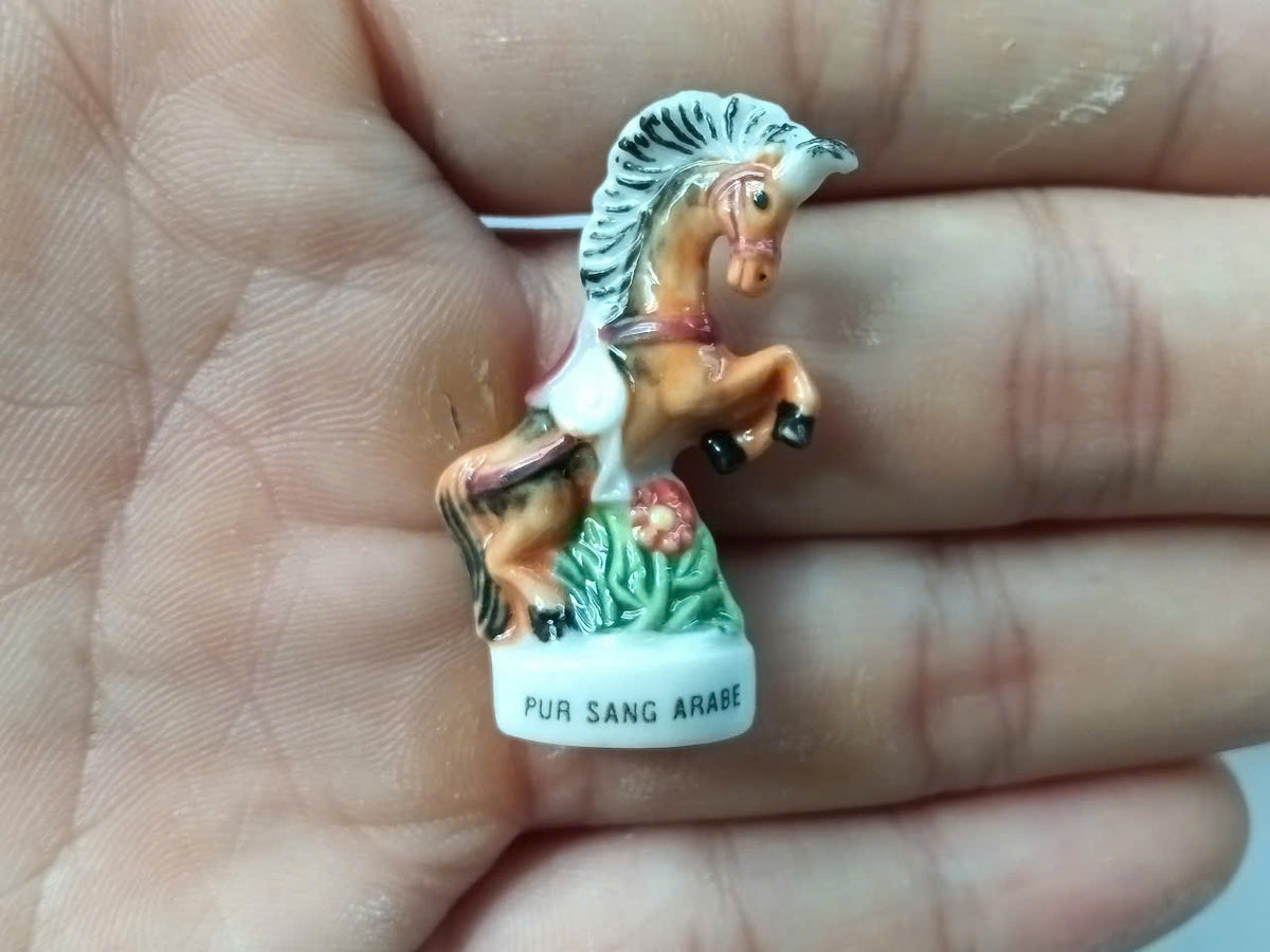 French Horse Breeds Porcelain Fève – Single Piece